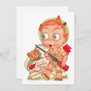 Vintager Valentinstag Jäger Feiertagskarte