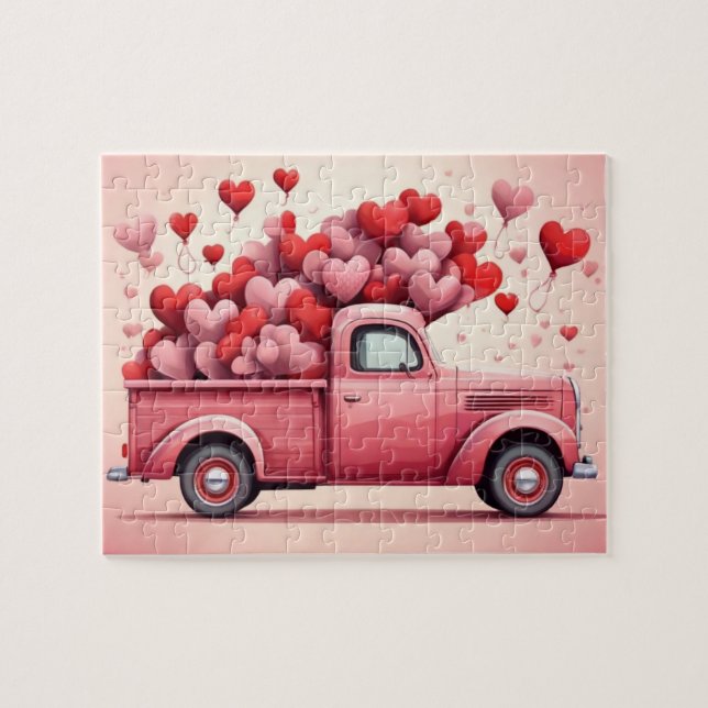 Vintager Valentinstag Liebe Puzzle (Horizontal)