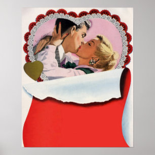 Vintager Valentinstag, Liebe und Romantik Poster