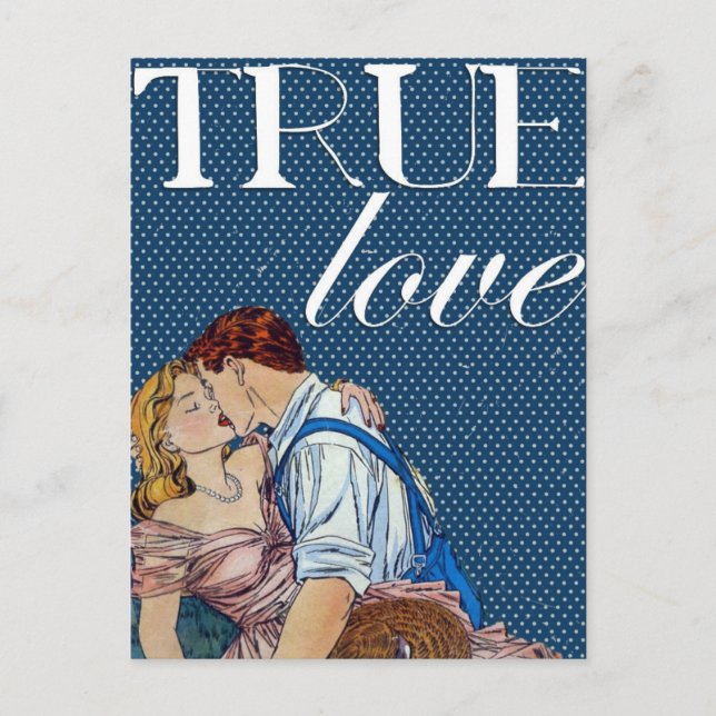 Vintager Valentinstag Postkarte (Vorderseite)