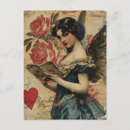 Vintager Valentinstag Postkarte