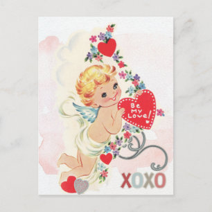 Vintager Valentinstag Postkarte