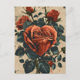 Vintager Valentinstag Postkarte