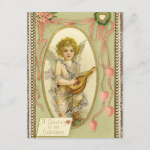 Vintager Valentinstag Postkarte