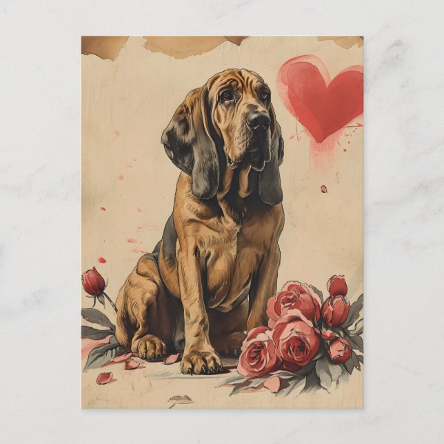 Vintager Valentinstag Postkarte (Vorderseite)