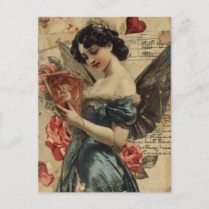 Vintager Valentinstag Postkarte