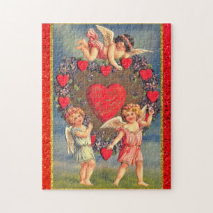 Vintager Valentinstag Puzzle