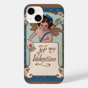 Vintager Valentinstag, Tscherub mit Liebe Letters Case-Mate iPhone Hülle