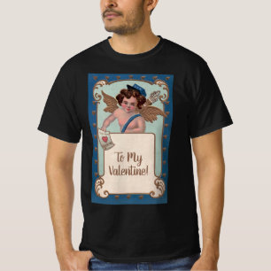 Vintager Valentinstag, Tscherub mit Liebe Letters T-Shirt