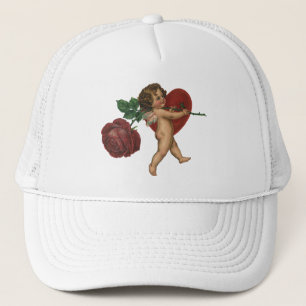 Vintager Valentinstag und Viktorianische Rose Truckerkappe