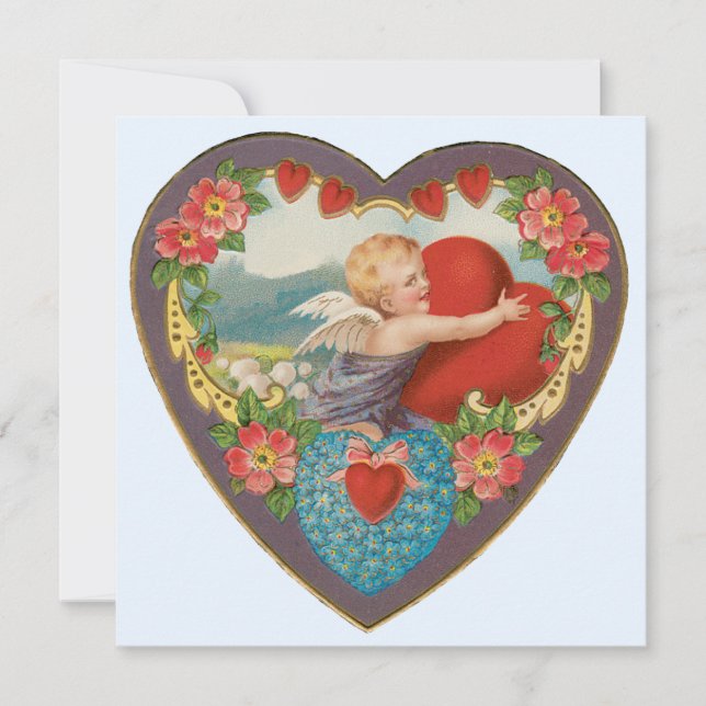 Vintager Valentinstag, Viktorianische Gebirgszüge Feiertagskarte (Vorderseite)