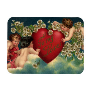 Vintager Valentinstag Viktorianische Herbergen im  Magnet