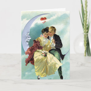 Vintager Valentinstag Viktorianische Liebe und Rom Feiertagskarte