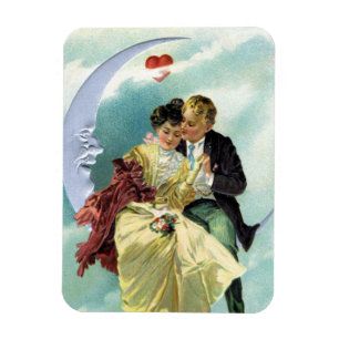 Vintager Valentinstag Viktorianische Liebe und Rom Magnet