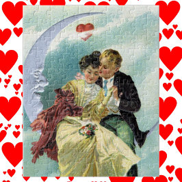 Vintager Valentinstag Viktorianische Liebe und Rom Puzzle