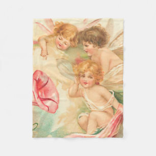 Vintager Valentinuppe-Engel 1 Fleecedecke