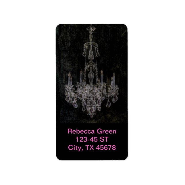 Vintager Vampirleuchter mit gotisch beängstigenden Adressaufkleber (Vorne)