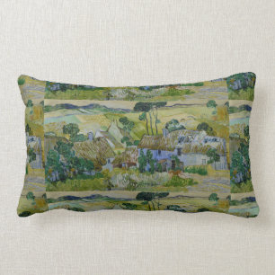 Vintager Van Gogh hat Hütten an einem Hügel vers Lendenkissen
