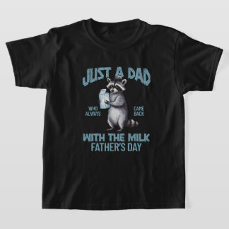 Vintager Vater Funny Racoon Daddy Happy Vathers Da T-Shirt