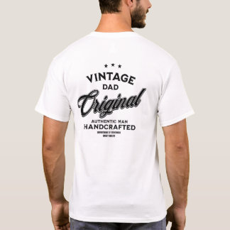 Vintager Vater Originaler T - Shirt Zurück drucken