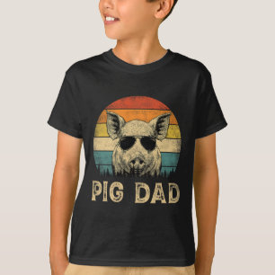 Vintager Vater Schweinefleisch liebt Daddy Father& T-Shirt