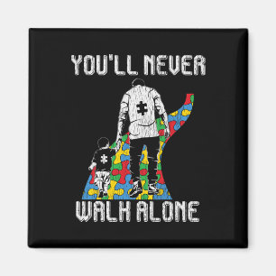 Vintager Vater Sohn Autistische Kinder Autismus Aw Magnet