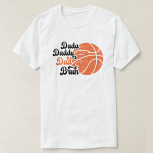 Vintager Vater Tag Dada Daddy Vater Bruh Basketbal T-Shirt