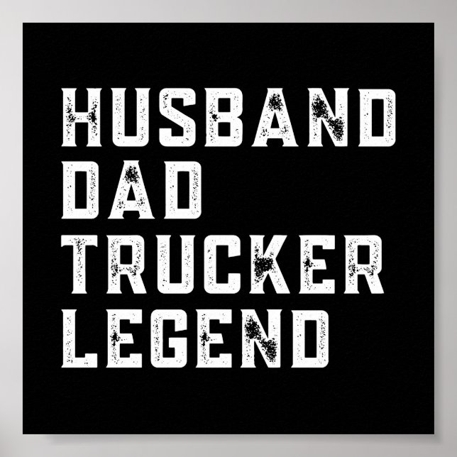 Vintager Vater Trucker Sprichwort Poster (Vorne)