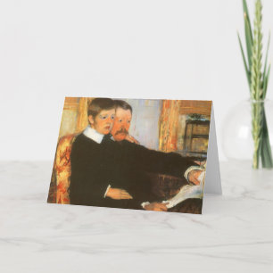 Vintager Vater und Sohn Portrait von Mary Cassatt Karte