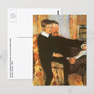 Vintager Vater und Sohn Portrait von Mary Cassatt Postkarte
