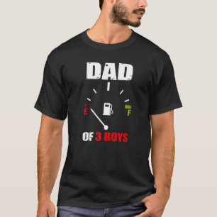 Vintager Vater Vater von 3 Jungen Akku Low Vatersc T-Shirt
