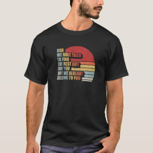 Vintager Vater von Daughter Sohn Ehefrau für Daddy T-Shirt
