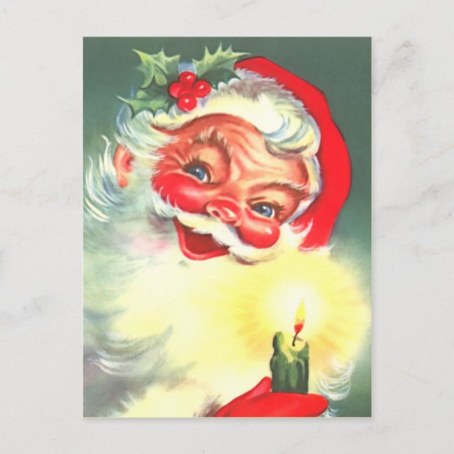 Vintager Vater Weihnachten Postkarte (Vorderseite)