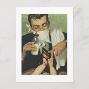 Vintager Vatertag mit Vater tauschen Diapers Postkarte