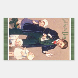 Vintager Vatertag Rechteckiger Aufkleber