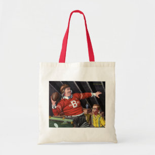 Vintager Vatertag, Sportfußball-Vater und Sohn Tragetasche