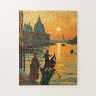 Vintager Venedig-Sonnenuntergang Puzzle
