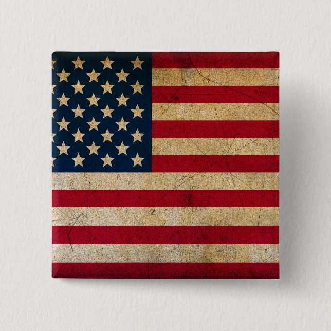 Vintager verblaßter alter amerikanische button (Vorderseite)