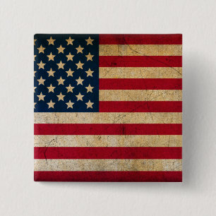 Vintager verblaßter alter amerikanische button