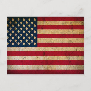 Vintager verblaßter alter amerikanische postkarte