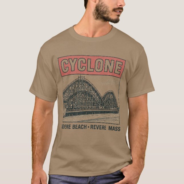 Vintager Vergnügungspark CYCLONE REVERE BEACH ・ RE T-Shirt (Vorderseite)