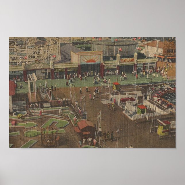 Vintager Vergnügungspark, Wildwood, NJ Poster (Vorne)