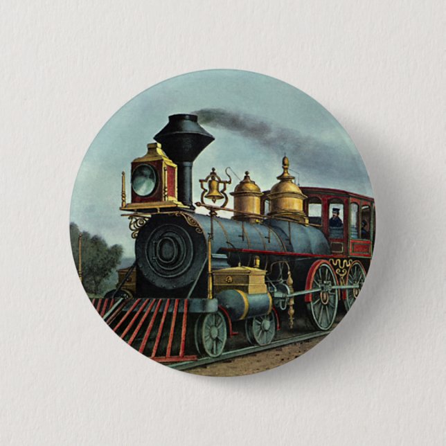 Vintager Verkehr, Kohlezuglokomotive Button (Vorderseite)