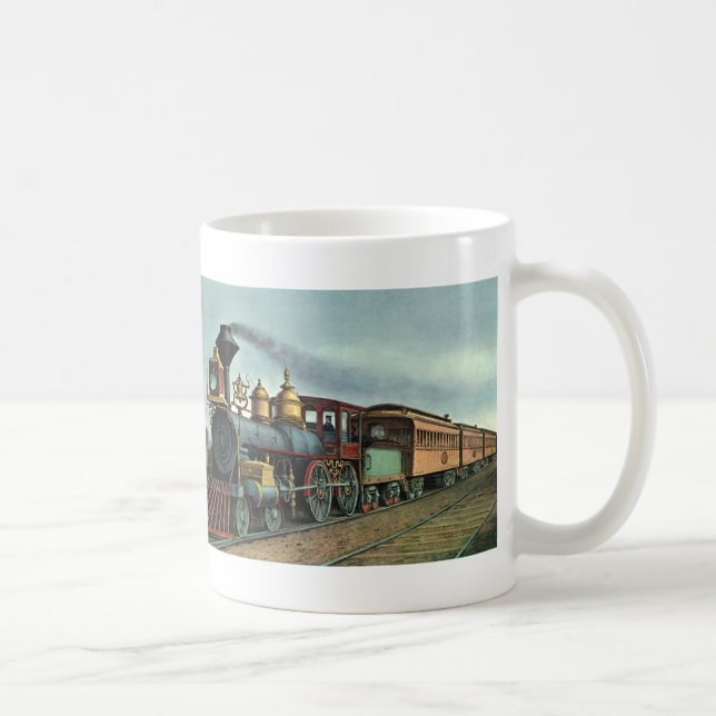 Vintager Verkehr, Kohlezuglokomotive Kaffeetasse (Rechts)