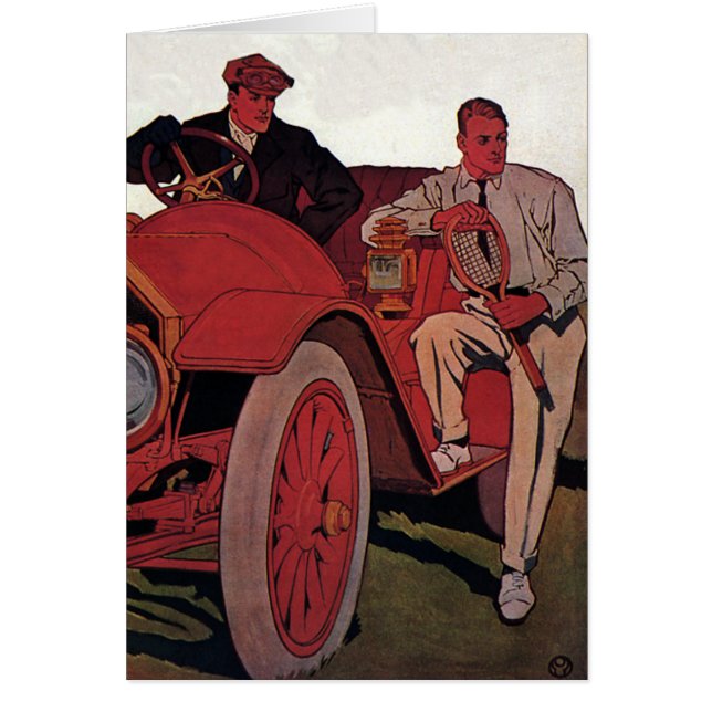 Vintager Verkehr Männer Antike Cabrio (Vorne)