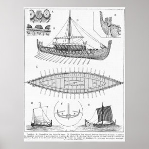 Vintager Verlauf und Diagramm der Seeschifffahrt Poster