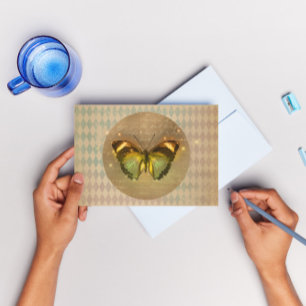 Vintager verzauberter Schmetterling Karte