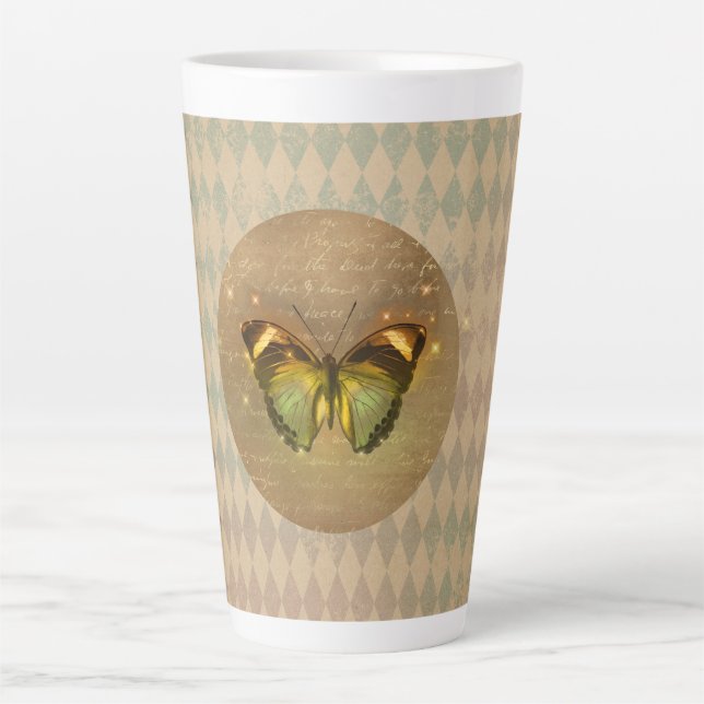 Vintager verzauberter Schmetterling Milchtasse (Vorderseite)