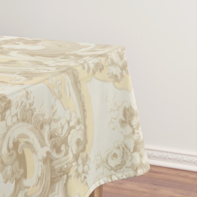 Vintager Verzierter Barock Rokoko Louis XV Muster Tischdecke (Beispiel)