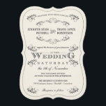 Vintager Verzierter Blüh der Einladung zur White W<br><div class="desc">Eleganter Blumenreath Vintage Einladungen zum Hochzeitsfest - Schöne extravagante Schriftrollen und Viktorianisches Blumenmotiv mit eleganter Retro-Schrift-Typografie. Fügen Sie einfach die Braut- und Bräutigam-Namen und Hochzeitsdetails hinzu. Ideal für Hochzeiten in der Kirche, für feierliche Hochzeiten in Schwarz und Weiß oder für romantische Hochzeiten im rustikalen Anwesen. Freuen Sie sich auf eine...</div>